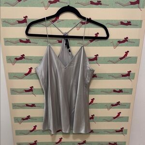 Theory Metallic Gray Camisole